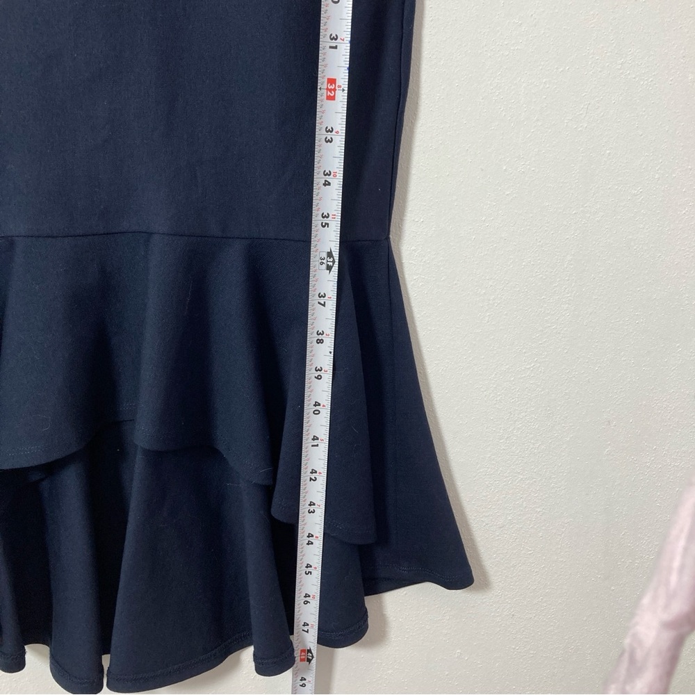 Lulus How Much I Care Off-The-Shoulder Midi Dress Basic Sleeved Blue XS - Picture 9 of 16